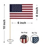 4" x 6" Hand-held Mini U.S. Flags - No Tip
