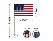 6" x 9" Hand-held Mini U.S. Flags - No Tip