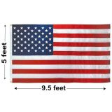 5'x9.5' U.S. Nylon Outdoor Flags (Interment Flag)