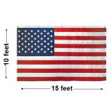 10'x15' U.S. Nylon Horizontal Banner