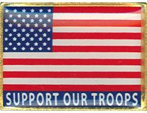 Lapel Pin - Support Our Troops/U.S.