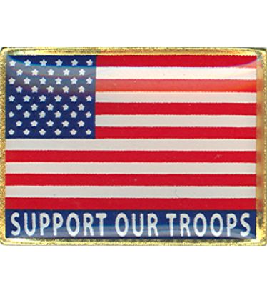 Lapel Pin - Support Our Troops/U.S.