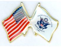 U.S./Coast Guard Double Lapel Pin
