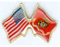 U.S./Marine Double Lapel Pin