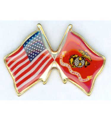 U.S./Marine Double Lapel Pin