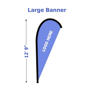 Large Commercial-Basics Blade Custom Flag Banner