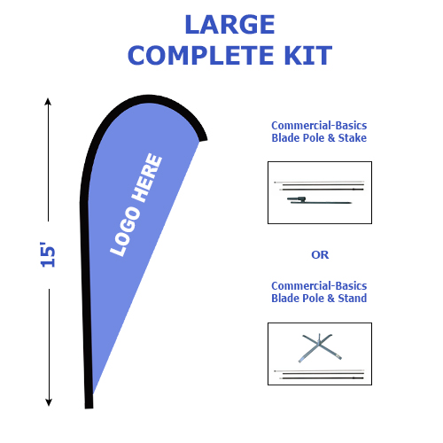 KIT Large CommercialBasics Blade Custom Banner Blade Banners