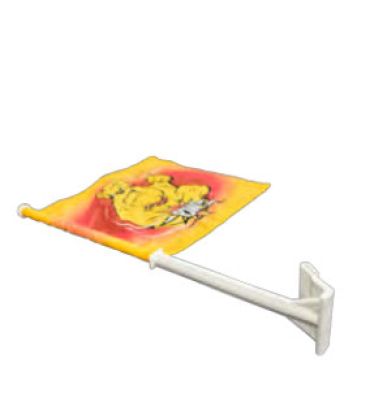 Custom 11"x15" Car Flag with Pole Hardware