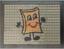 Custom Super Soaker Inlay Scraper-Wiper Mat - Rubber Borders