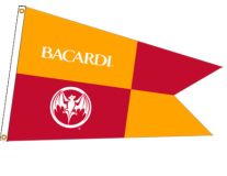Custom 20"x27.75" Double Face Guidon/Burgees with Heading & Grommets