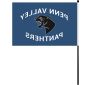 Custom 12"x18" Single Face Reverse Polyester Stick Flags