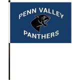 Custom 12"x18" Single Face Reverse Polyester Stick Flags