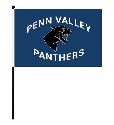 Custom 12"x18" Single Face Reverse Polyester Stick Flags