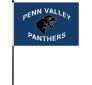 Custom 12"x18" Single Face Reverse Polyester Stick Flags