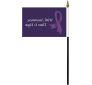 Custom 4"x6" Single Face Reverse Polyester Stick Flags