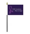 Custom 4"x6" Single Face Reverse Polyester Stick Flags