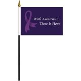 Custom 4"x6" Single Face Reverse Polyester Stick Flags
