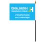 Custom 8"x12" Single Face Reverse Polyester Stick Flags