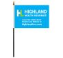 Custom 8"x12" Single Face Reverse Polyester Stick Flags