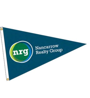 Custom 12"x18" Single Face Reverse Pennants