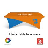Cross-Over Classic Custom Stretch Table Cover - Flame Retardant