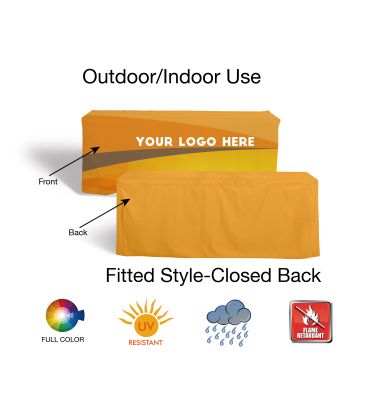 All-Sided Premium Custom Fitted Table Cover - All Weather
