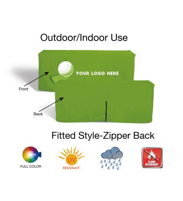 Zipper-Back Premium Custom Fitted Table Cover - All Weather