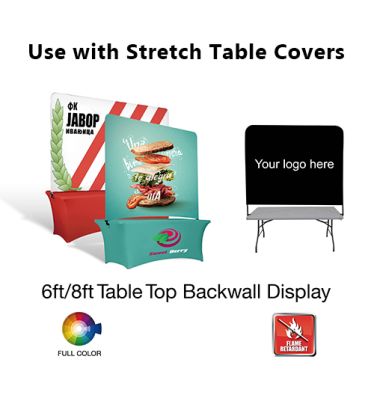 Full Back Wall Stretch Banner & Frame Table Kit