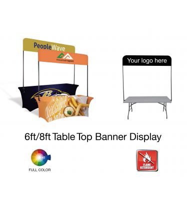8' Overhead Stretch Banner & Frame Table Kit
