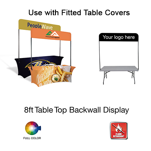 Overhead Fitted Banner & Frame Table Kit Overhead & Backwall Table