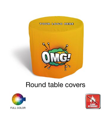 Round Classic Custom Fitted Table Cover - Flame Retardant
