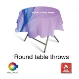 Round or Square Classic Custom Table Throw Cover - Flame Retardant