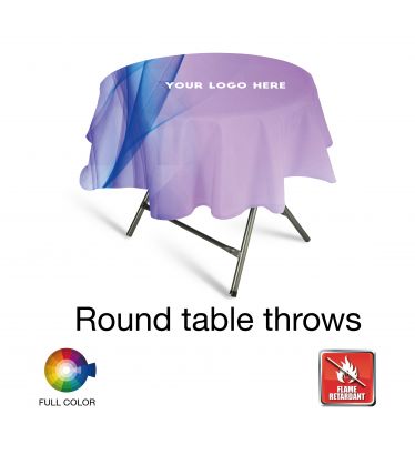 Round or Square Classic Custom Table Throw Cover - Flame Retardant