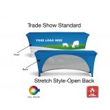 Open-Back Classic Custom Stretch Table Cover - Flame Retardant