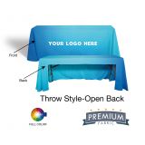 Open-Back Premium Custom Table Throw Cover 