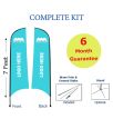 7' Wave Custom Banner Package - Double Face