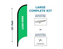 KIT - Large Commercial-Basics Wave Custom Banner