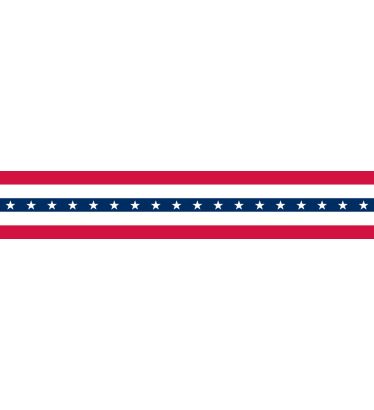18" Printed Stars & 5-Stripe Bunting - Cotton
