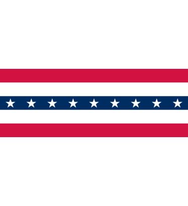 36" Plastic Stars & Stripes Bunting - 100 Yard Roll
