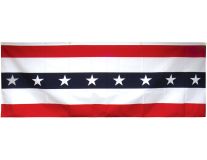 3'x8' Printed Stars & Stripes Flat - Cotton