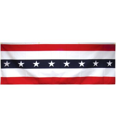 3'x8' Printed Stars & Stripes Flat - Cotton