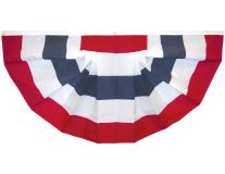 3'x6' Printed RWB Stripes Pleated Fan - Cotton