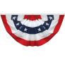3'x6' Printed Stars & Stripes Pleated Fan - Light-Poly