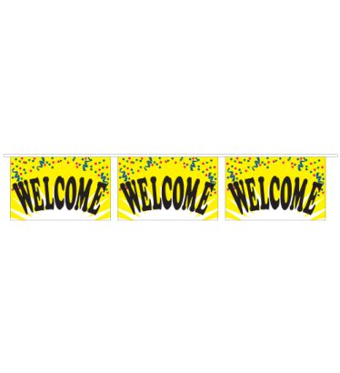 30' Welcome Mini Message Pennants