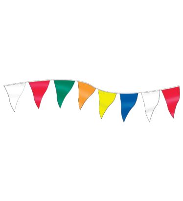 105' Multi-Colored 12"x18" Economy Pennants