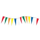 105' Multi-Colored 6"x18" Economy Pennants