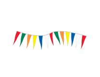 105' Multi-Colored 6"x18" Economy Pennants