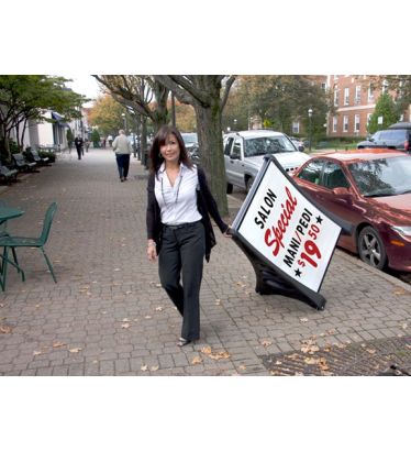Deluxe Rolling Sidewalk Sign
