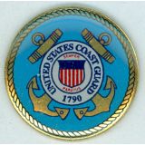 US Coast Guard Round Lapel Pin