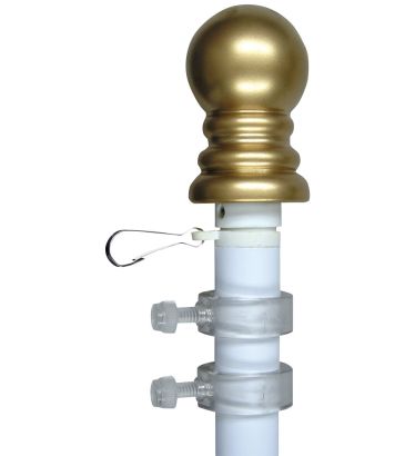 5' White Aluminum Spinning Pole
